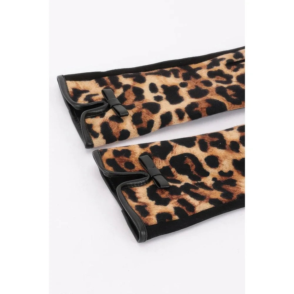 Womens Animal‎ Print Gloves Faux Leather